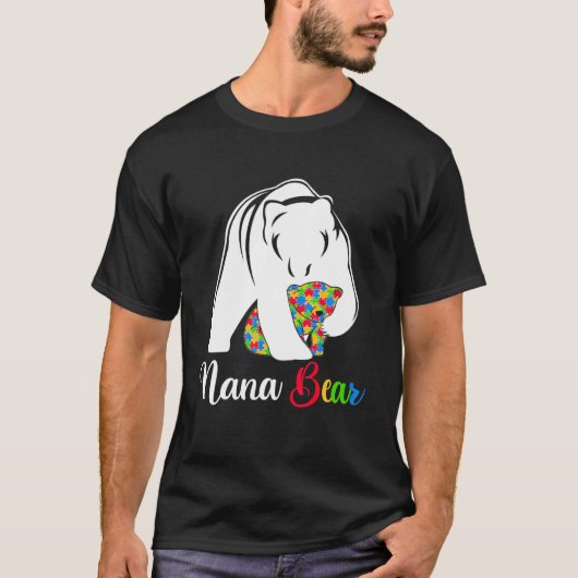 Cute Nana Beer Autism Awareness Autistic Familie L T-shirt (Voorkant)