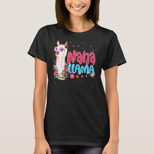 Cute Nana Llama Moederdag Women Birthday T-shirt (Voorkant)
