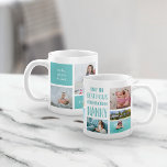 Cute Nanny Grandchildren Photo Collage Koffiemok<br><div class="desc">Alleen de beste moeders worden gepromoot naar Nanny! Viel oma op met deze mok van de zoete foto's met het citaat in handgeschreven stijl typografie en zeven foto's van haar kleinkinderen, gerangschikt in een collage lay-out. personaliseer je met een aangepast bericht (we houden ervan met de namen van de kleinkinderen)...</div>