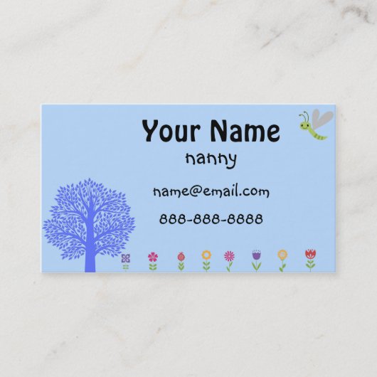 Cute Nanny Visitekaartje (Voorkant)