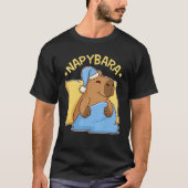 Cute Napping Capybara Pyjama  Nappybara T-shirt (Voorkant)