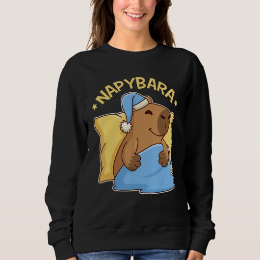 Cute Napping Capybara Pyjama  Nappybara Trui (Voorkant)
