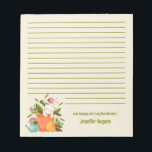 Cute Napping Cat and Plants Notitieblok<br><div class="desc">For the cat and plant lover in your life. This whimsical illustration has potted plants and a cat taking a nap in one of the pots. Perfect as a gift as both the message can be customized and the name can be personalized. Illustration created by Lavender Mint Graphics - nothing...</div>