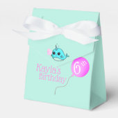 Cute Narwhal, Balloons Birthday Party Personalized Bedankdoosjes (Voorkant Zijde)