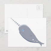 Cute Narwhal Briefkaart (Voorkant / Achterkant)