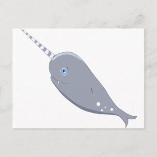 Cute Narwhal Briefkaart
