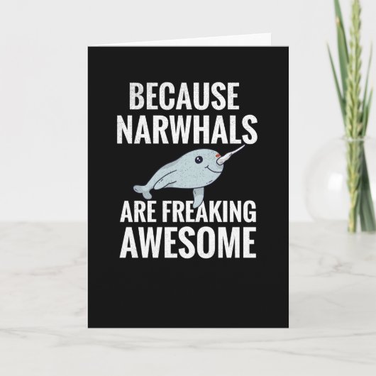 Cute Narwhal Gifts | Narwhal Lover Love Narwhals Kaart (Voorkant)