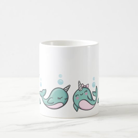 Cute Narwhal Koffiemok (Center)