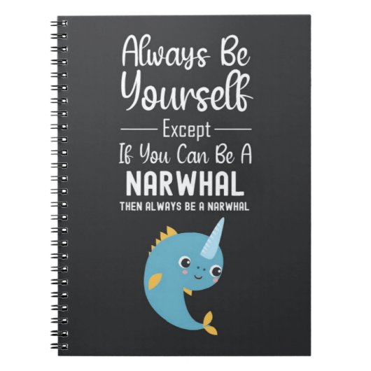 Cute Narwhal Lover Gifts Animal Ocean Life Whale Notitieboek (Voorkant)