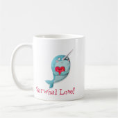 Cute Narwhal met hart Koffiemok (Links)