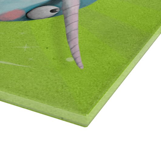 Cute Narwhal met hart Snijplank (Hoek)