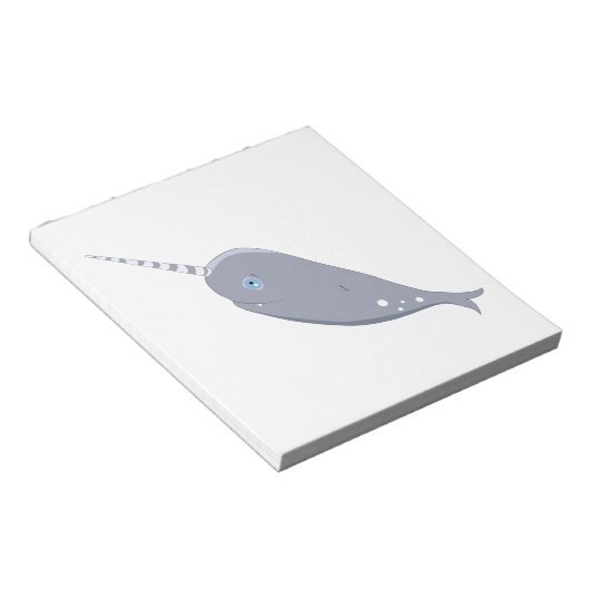Cute Narwhal Notitieblok (Schuin)