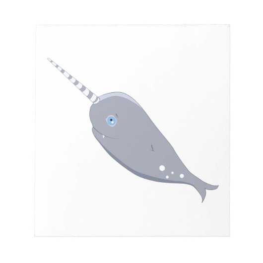 Cute Narwhal Notitieblok (Voorkant)