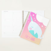 Cute Narwhal Ombre Roze Pastel Planner (Display)