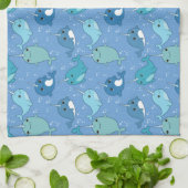 Cute Narwhal Pattern Theedoek (Gevouwen)