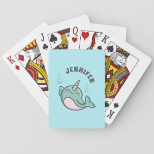 Cute Narwhal Pokerkaarten