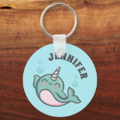 Cute Narwhal Sleutelhanger (Voorkant)