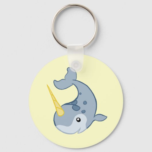 Cute Narwhal Sleutelhanger (Voorkant)