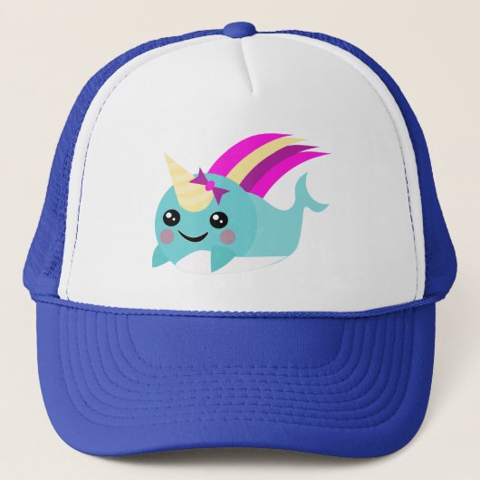 Cute Narwhal Trucker's Pet (Voorkant)