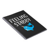 Cute Narwhal Unicorn Feeling Stabby Kawaii Notitieboek (Rechterzijde)