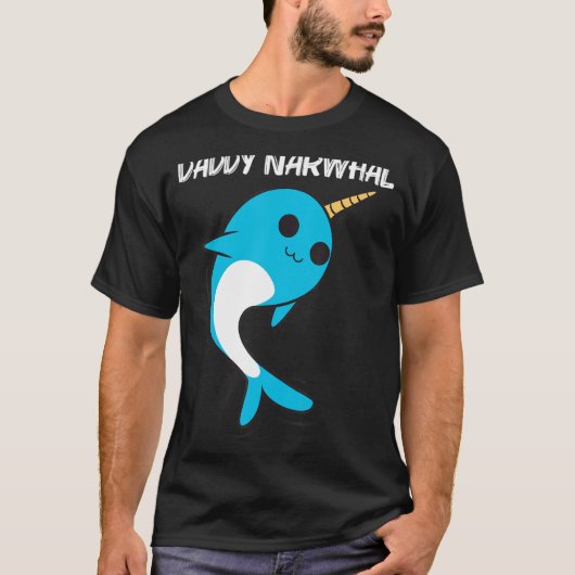 Cute Narwhal voor Mannen Boys Narwhale Narwhal Tus T-shirt (Voorkant)