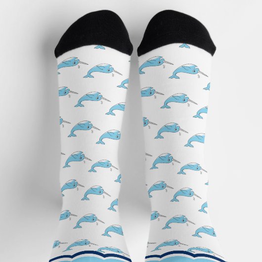 Cute Narwhal Whale Socks Sokken (Top)