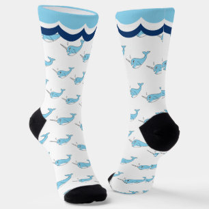 Cute Narwhal Whale Socks Sokken