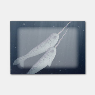 Cute Narwhals die onder water zwemmen Post-it® Notes
