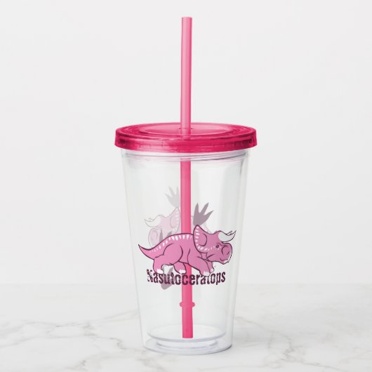 Cute Nasutoceratops Acryl Drinkbeker (Voorkant)