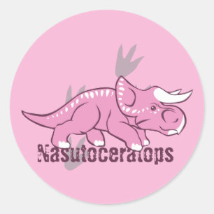 Cute Nasutoceratops Ronde Sticker