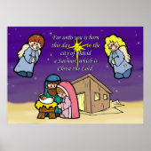 Cute Natisive Scene-Poster voor kerstmis Poster (Voorkant)