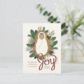 Cute Natitivity Elegant Joy Baby Jesus Kerstmis Feestdagenkaart (Staand voorkant)
