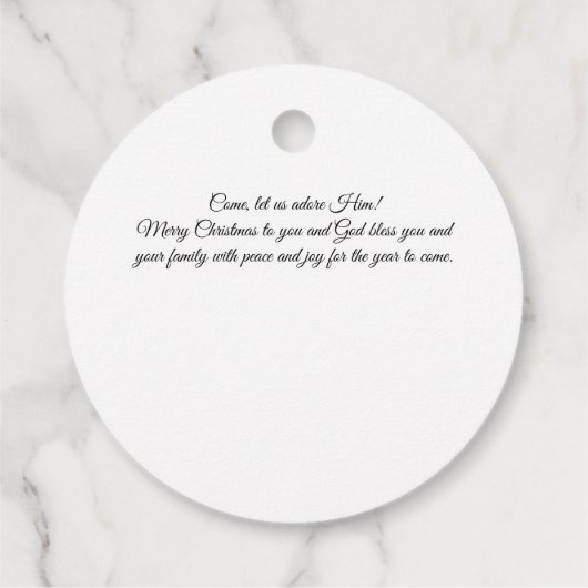 Cute Natitivity-kerst Bedankjes Labels (Achterkant)