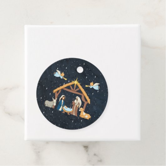 Cute Natitivity-kerst Bedankjes Labels (In situ)