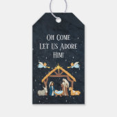 Cute Natitivity-kerst Cadeaulabel (Voorkant)