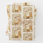 Cute Natitivity-kerst Inpakpapier Vel (In situ)