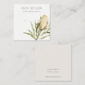 Cute Native Banksia Floral Earring Display Vierkante Visitekaartje (Voorkant / Achterkant)