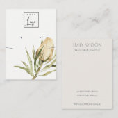 Cute Native Banksia Floral Earring Ketting Visitekaartje (Voorkant / Achterkant)