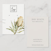 Cute Native Banksia Floral Earring Ketting Visitekaartje (Voorkant / Achterkant)