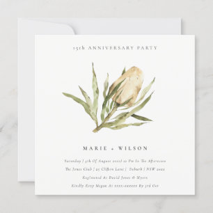 Cute Native Banksia Floral Elk jaar Jubileum Kaart