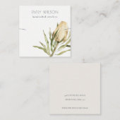 Cute Native Banksia Floral Ketting Display Vierkante Visitekaartje (Voorkant / Achterkant)