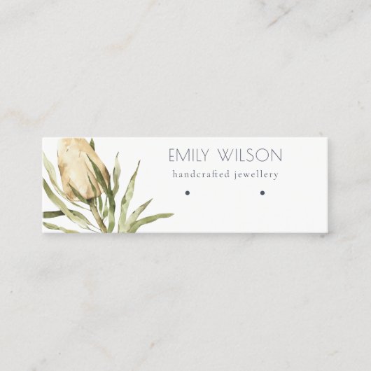 Cute Native Banksia Floral Stud Earning Display Mini Visitekaartje (Voorkant)