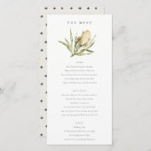 Cute Native Banksia Floral Wedding Menu Kaart (Voorkant / Achterkant)