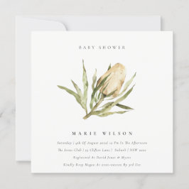 Cute Native Banksia Waterverf Floral Baby shower Kaart