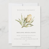 Cute Native Banksia Waterverf Floral Wedding Kaart (Voorkant)