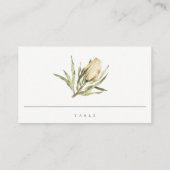 Cute Native Banksia Waterverf Floral Wedding Plaatskaartje (Achterkant)