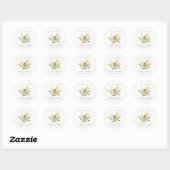Cute Native Banksia Waterverf Floral Wedding Ronde Sticker (Vel)