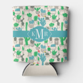 Cute Natural Floral Cacti Pattern Blikjeskoeler (Voorkant)