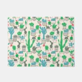 Cute Natural Floral Cacti Pattern Deurmat (Voorkant)