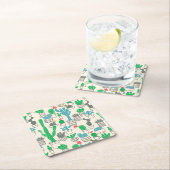 Cute Natural Floral Cacti Pattern Kartonnen Onderzetters (Insitu)